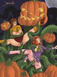 Halloween Velma_Dinkley daphne_blake jack-o-lantern pumpkin tentacle_rape vines // 900x1200 // 341.4KB