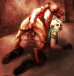 artist_DocHyde bent_over blonde_hair doggy_style looking_back on_all_fours rape rebecca_chambers resident_evil spread_legs vaginal_penetration zombie_dog // 692x712 // 205.8KB