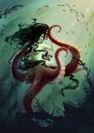 deep_one mermaid monster_girl tentacle_girl tentacles // 1194x1679 // 287.0KB