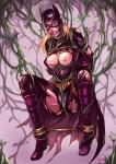 bat_girl breasts_exposed mouth_gagged plants tied_up torn_costume vines // 600x849 // 488.5KB