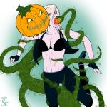 Halloween Heroine fully_clothed oral_penetration pumpkin_monster tentacle_rape // 900x900 // 801.4KB