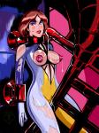 Heroine breasts_exposed dildo forced_oral machine restrained torn_costume // 893x1191 // 748.7KB