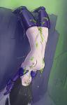 Armor Spider_Queen Unconscious aftermath_rape half_naked slime upside_down warrior_female webbing // 650x1014 // 591.2KB