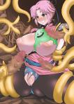 Heroine inverted_nipples large_breasts pink_hair puffy_areolas restrained slime tease tentacles torn_clothes // 1448x2048 // 315.0KB