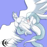 Tentacle anus_exposed blush dragon male muscles on_back open_mouth penis presenting solo spread_legs tassy white wings // 800x800 // 85.9KB