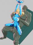 Metroid Samus_Aran arms_restrained breasts_squeezed fully_clothed monster_rape orc // 730x974 // 185.5KB