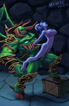 Ambassador_Hellmaw Draenei World_of_Warcraft artist_Mimic penetration rape suspension // 666x1024 // 411.0KB