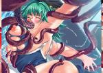 Tentacle breast_squeeze eyes_shut green_hair rape torn_clothes // 619x443 // 89.7KB