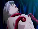 Tentacle breast_squeeze closed_eyes flat_chest grey_hair lowres neck nipple_squeeze open_mouth rape // 320x242 // 15.8KB