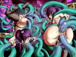 Vaginal anal ass_up belly_bulge bent_over cum_inside double_anal double_vaginal legs_apart legs_together looking_back naked oral purple_hair stockings tentacle_rape thigh-highs triple_penetration triple_vaginal two_girls zone_tan // 1200x902 // 239.2KB